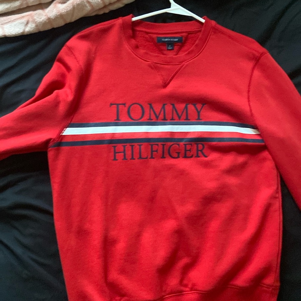 Medium, Red, Tommy Hilfiger Pullover
